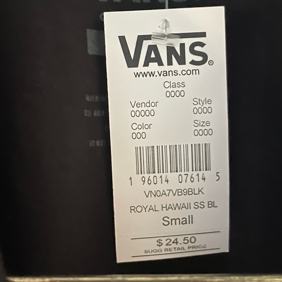 VANS MENS ROYAL HAWAII SHORT SLEEVE TEE - black - Picture 5 of 11